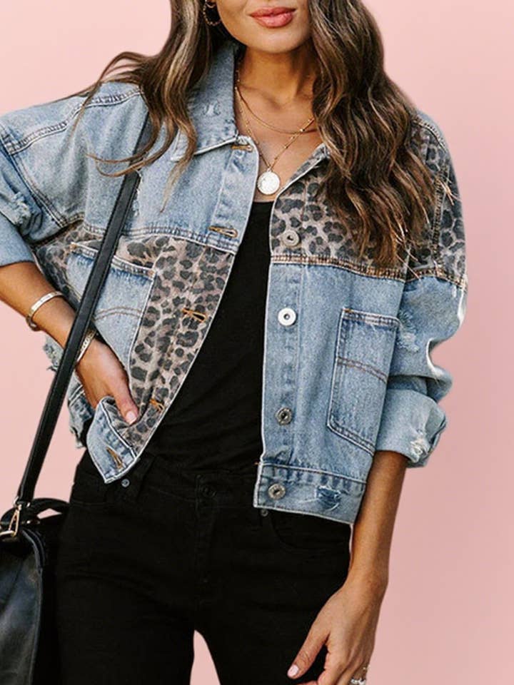 Leopard print fashion print patchwork ripped denim jacket and other Purchase Wholesale leopard jacket. Free Returns & Net 60 Terms on Faire trending on Faire.