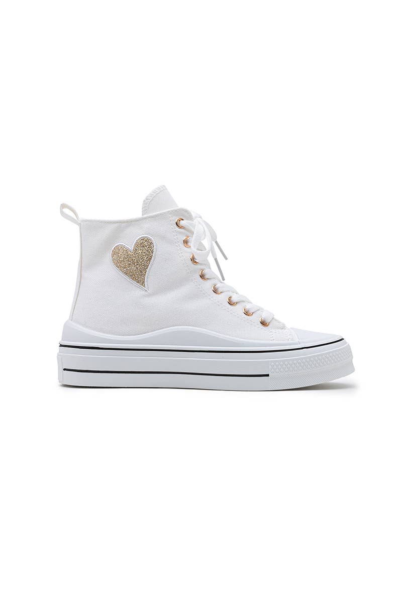 LADY GLORY - Wholesale Lifestyle Sneakers - Women's - High-top sneakers with heart6