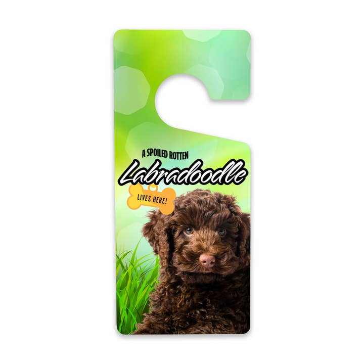 Labradoodle Door Hanger for wholesale by Real Cool Stickers & Stuff