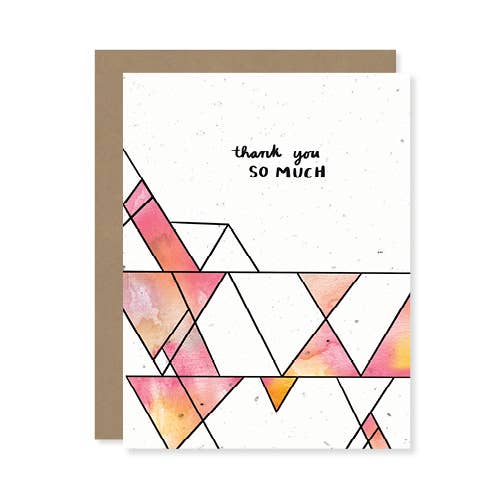 TYSM Triangles Plantable Wildflower Seed Card for wholesale by Thoughtful Human