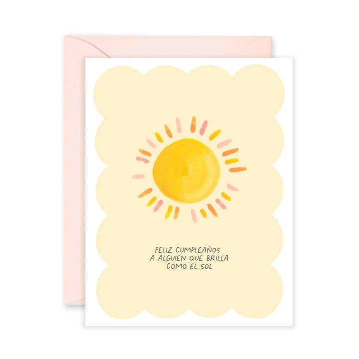 Como El Sol Cumpelaños - Carte d'anniversaire espagnole pour la vente par Isabella MG