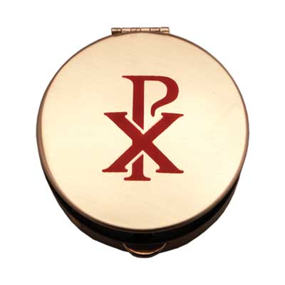 Pyx with Red Chi Rho - Size 1 for wholesale by Abbey + CA Gift