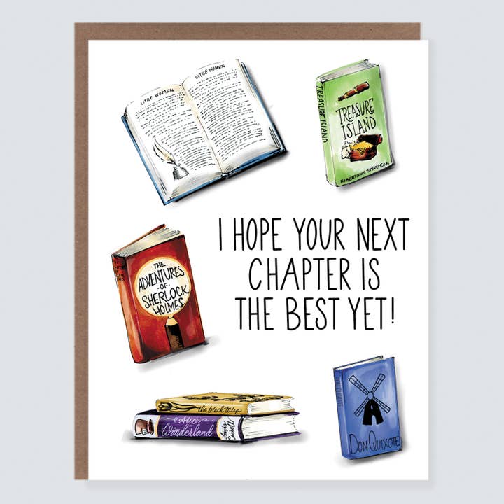 Meilleur Chapitre Jusqu'à Présent Livres | Carte d'Anniversaire + Nouveaux Commencements pour la vente par Morgan Swank Studio