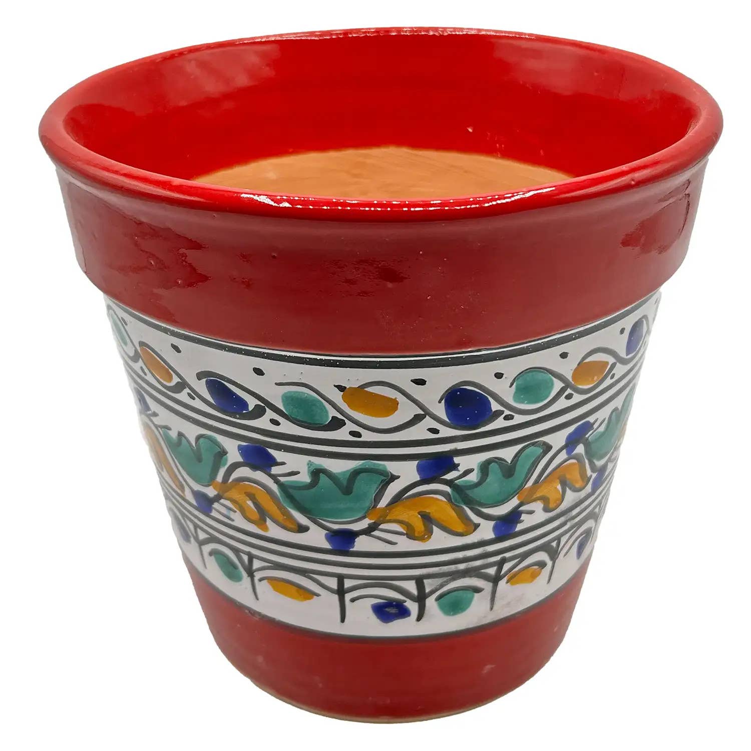Etnico del Mondo - Wholesale Plant Pot - Tunisian Handmade Terracotta Ceramic Flower Pot #52