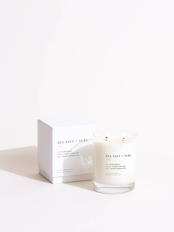Sea Salt + Surf 2-Wick Candle (Seasonal) for wholesale by Brooklyn Candle Studio