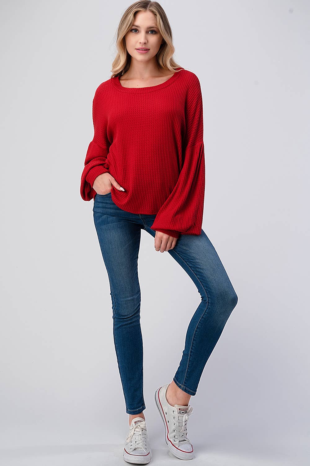 Orange Farm Clothing - Venta al por mayor Jersey corto de punto - Mujer - PAQUETE CON MANGA DE GLOBO TEXTURIZADA EN LA PARTE SUPERIOR ABIERTA EN OFERTA3