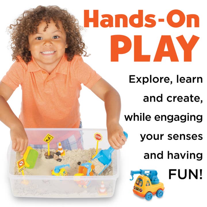 Faber-Castell / Creativity for Kids - Wholesale Toy Set - Kids - Sensory Bin Construction Zone Activity Bin for Kids