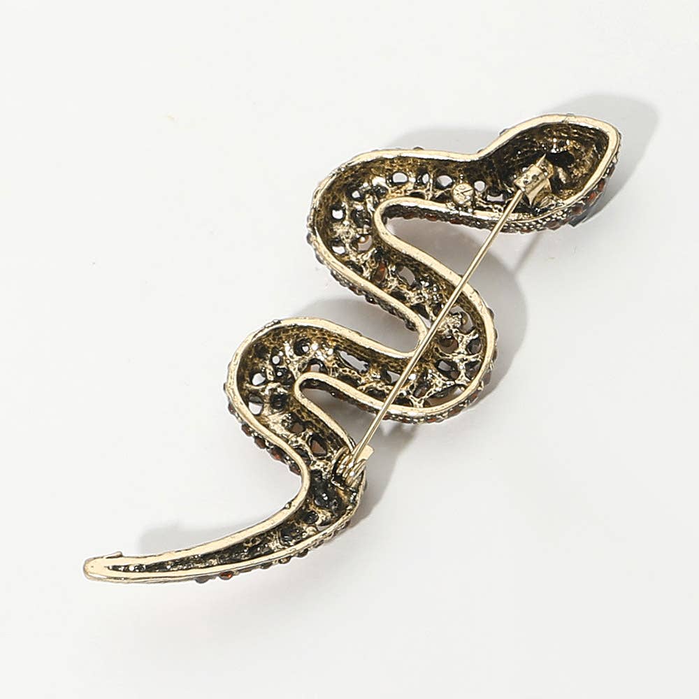 Sensibling Corp. - Wholesale Broche - Met Strass Versierde Slangen Broche Pin3