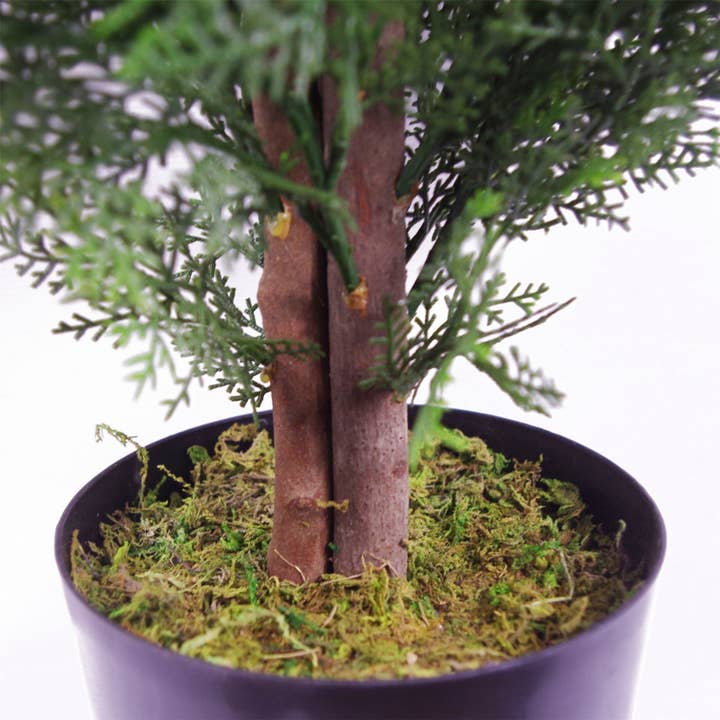 Leaf Design UK LTD - Wholesale Artificial Plant - Cypress Cedar Topiary 120cm - Weighted Plastic Pot