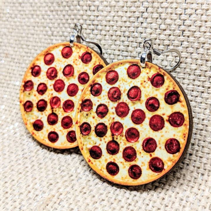 Pizza Food Earrings for wholesale by Iamsonotcool