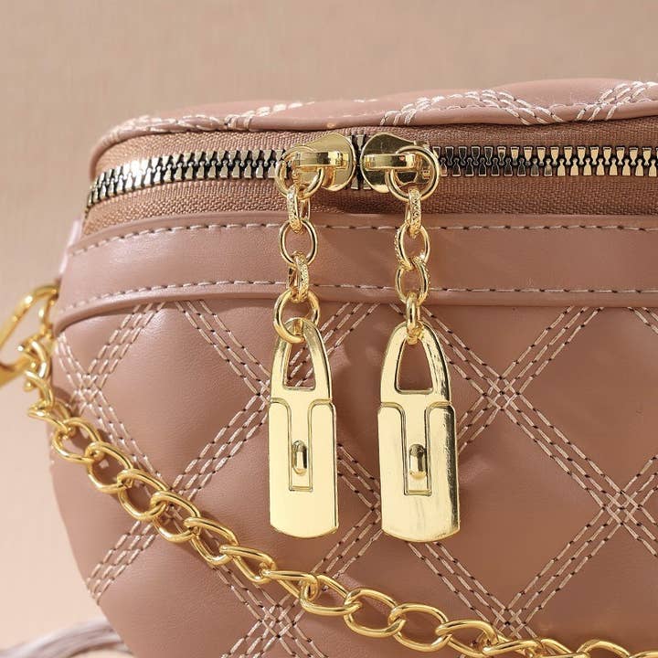 42POPS – wholesale Crossbody bag – Women's – ,,,..._ SI-27449 Quilted Vegan Leather Crossbody Bum Bag3