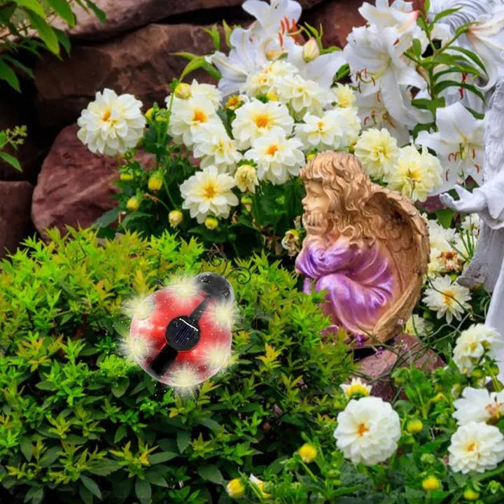 Kiyo Home - Wholesale Outdoor Ornament/Decor - Solar Ladybug2