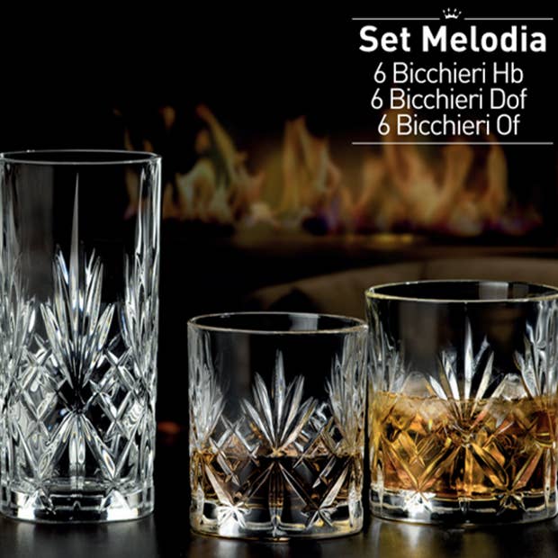 JUEGO DE VASOS MELODIA 18 DLG para venta al por mayor de RCR Cristalleria