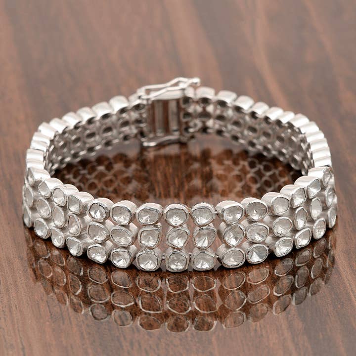 Star Joya - Vendita all'ingrosso Bracciali tennis - Braccialetto da tennis da donna con diamanti Polki naturali da 7,5 ctw1