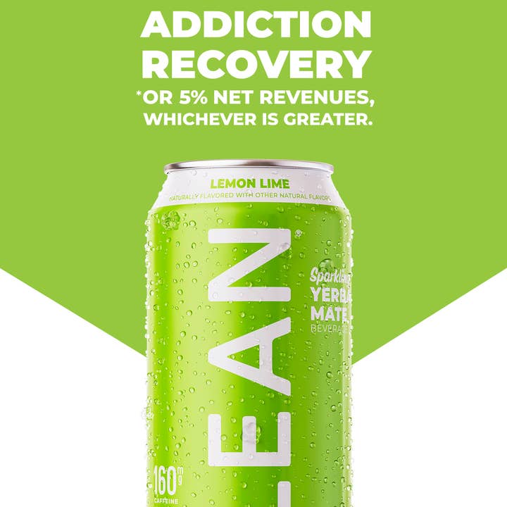 CLEAN Cause - Wholesale Iced Tea - Lemon Lime Organic Sparkling Yerba Mate Summer Tea Drink