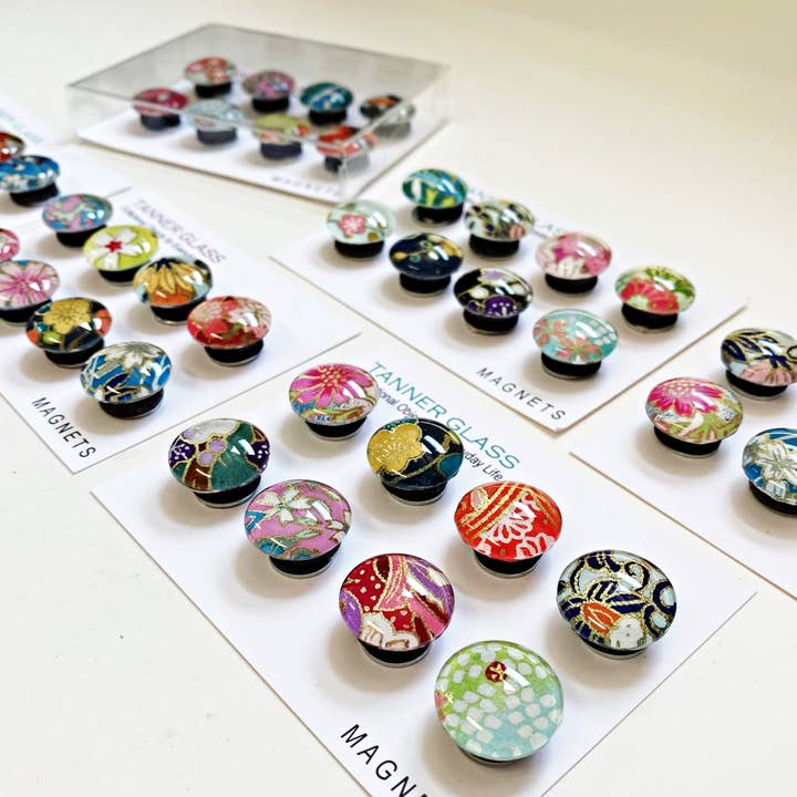Tanner Glass - Wholesale Magnet - Magnets: Japanese Chiyogami Magnets Best Seller: Mixed Bag