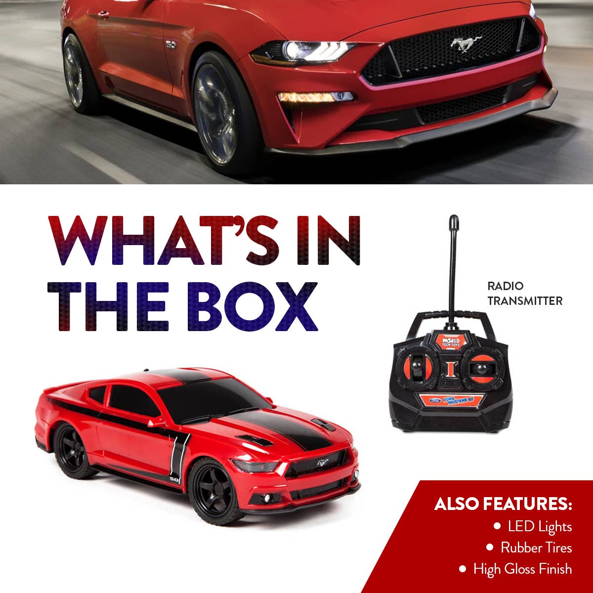 World Tech Toys - Wholesale Electronic Toy - Kids & Baby - 1:24 Licensed Ford Mustang RC Car3