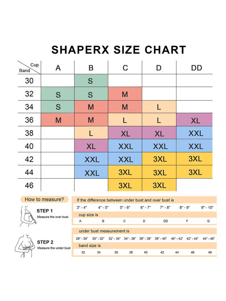 ShaperX Shapewear - Wholesale Bra - Women's - SHAPERX Seamless Lightly Lined Wireless Bra6