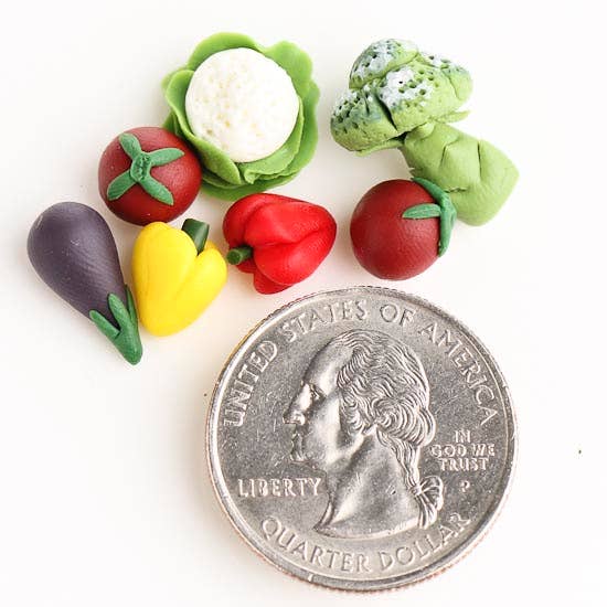 Factory Direct Craft - Wholesale Doll Accessory Kit - Kids - Pack of 7 Dollhouse Miniature Garden Vegetables 2