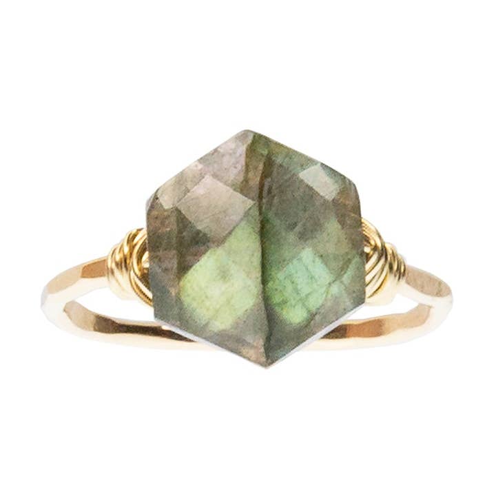Labradorite Tides Ring for wholesale by Laura J Designs
