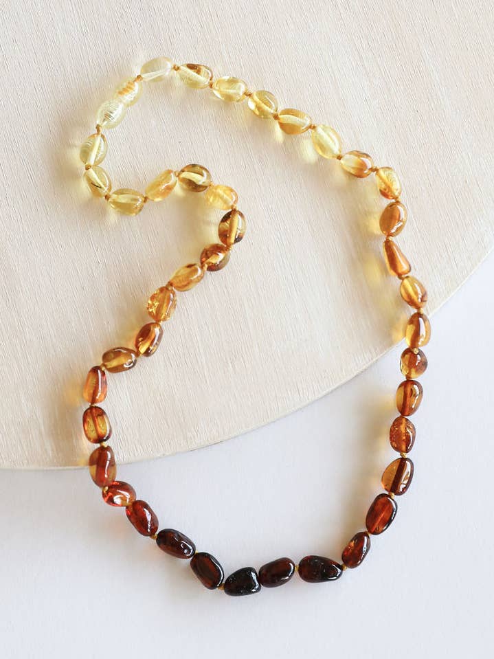 Adult: Polished Baltic Sea Amber Beaded Necklace || Ombre for wholesale by CanyonLeaf