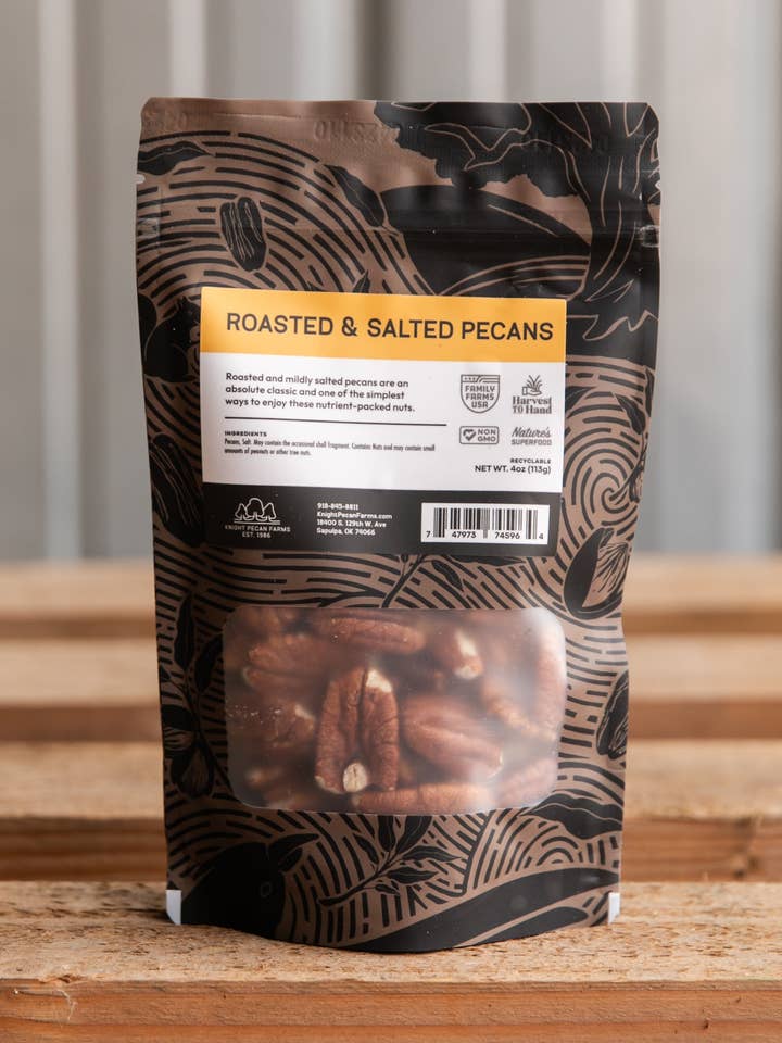 Roasted & Salted Pecans for wholesale by Knight Pecan Farms
