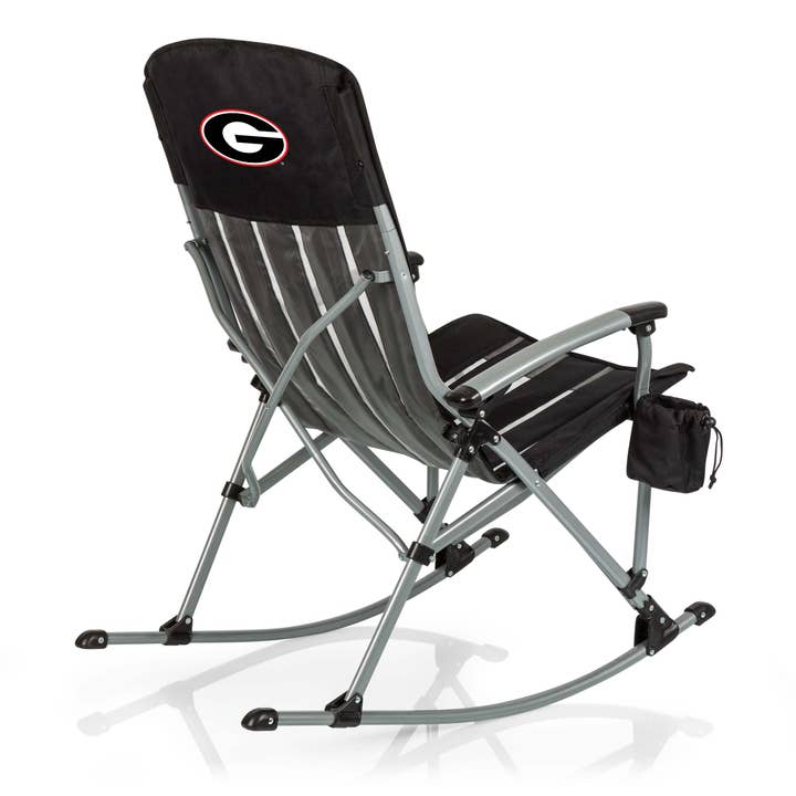Black Georgia Bulldogs Outdoor Rocking Camp Chair for wholesale on Faire