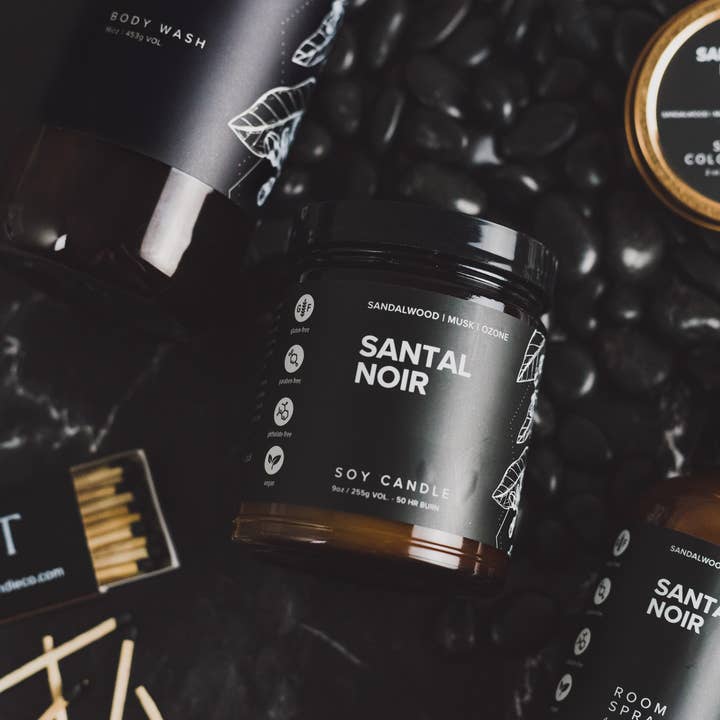 Broken Top Brands - Wholesale Jar/Filled Candle - Santal Noir - 9 oz Soy Candle