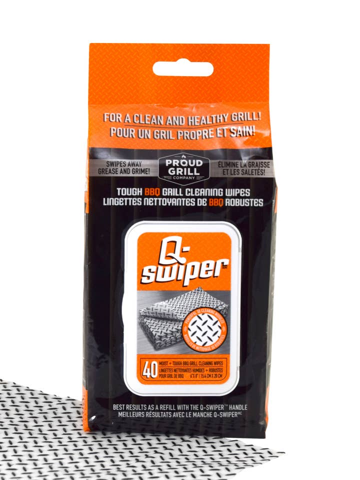 Q-Swiper BBQ Grill Cleaning Wipes - Refill Pack 40ct for wholesale by Proud Grill