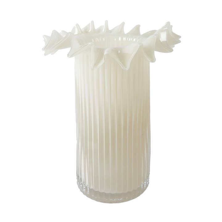 Beige Froufrou Vase large D17.5 H26cm for wholesale by Opjet Paris