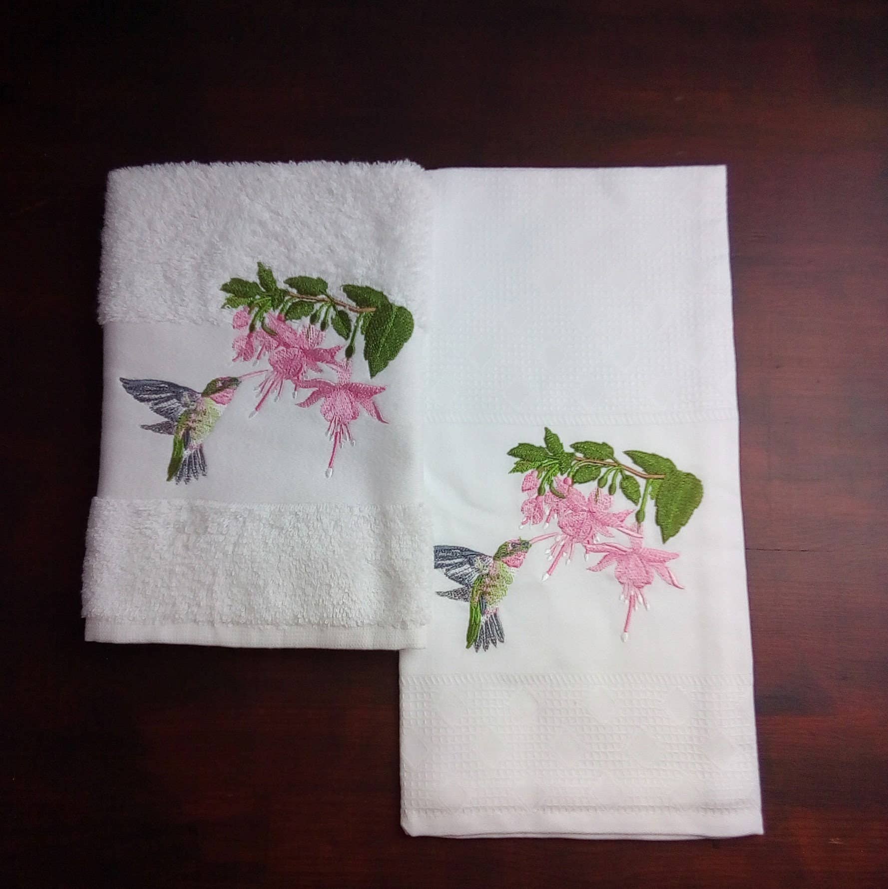 Nordlinen - Wholesale Tea Towel - Hummingbird Embroidery Towels For Face, Hand, Kitchen1