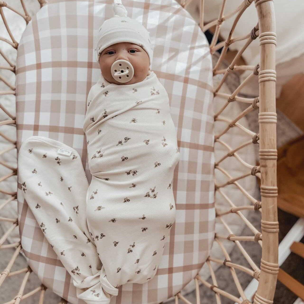 Natural Bee Luxe Rib Knot Hat for wholesale on Faire3