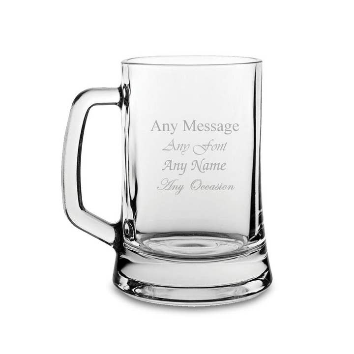CNC Group Ltd - Wholesale Beer Glass/Mug - Personalised Engraved Beer Tankard - Any Message Engraved