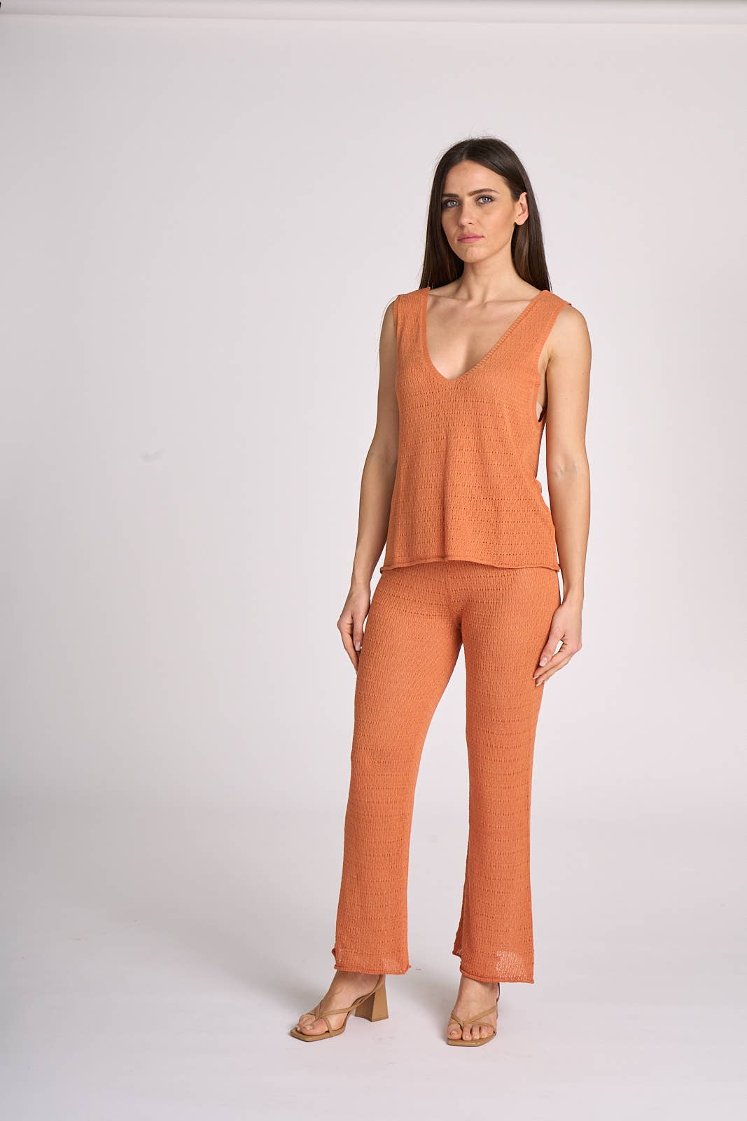 TENNÉ - Vendita all'ingrosso Top in maglia - Donna - Top lavorato a maglia con scollo a V - Valeria7