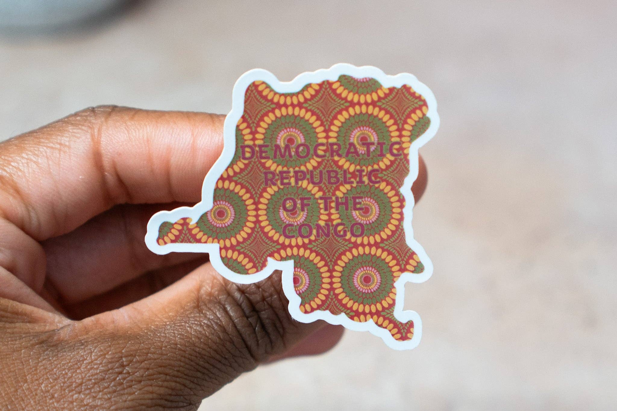 Pounded Yam Productions – Großhandel Aufkleber – Demokratische Republik Kongo Aufkleber (Zentralafrika)1