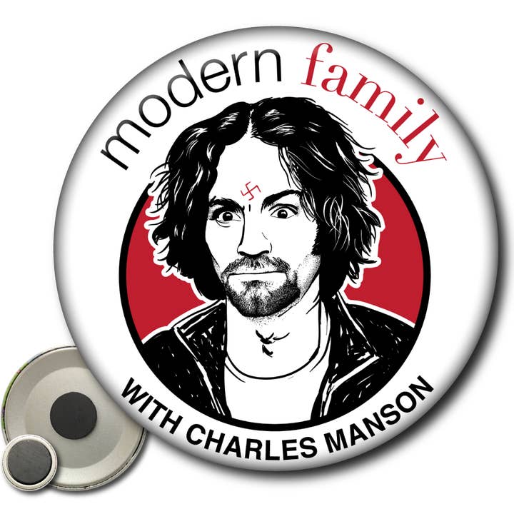 Modern Family con Charles Manson – Magnete per la vendita all'ingrosso da parte di Static Cat Studio