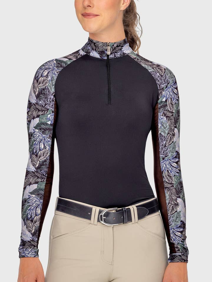 Chemise de soleil à manches longues raglan 1/4 zip Sage Rainforest pour la vente par Kastel Denmark