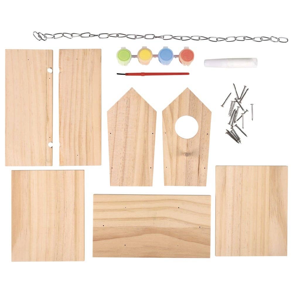 La Luna Bella - Toys - Venta al por mayor Kit de manualidades - Niños - Construye una casa para pájaros de 6" - Juguetes LLB4