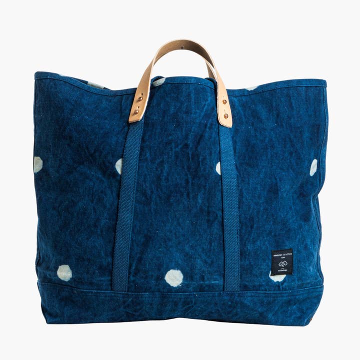 Large East West Tote | Dark Indigo Moon for wholesale by IMMODEST COTTON