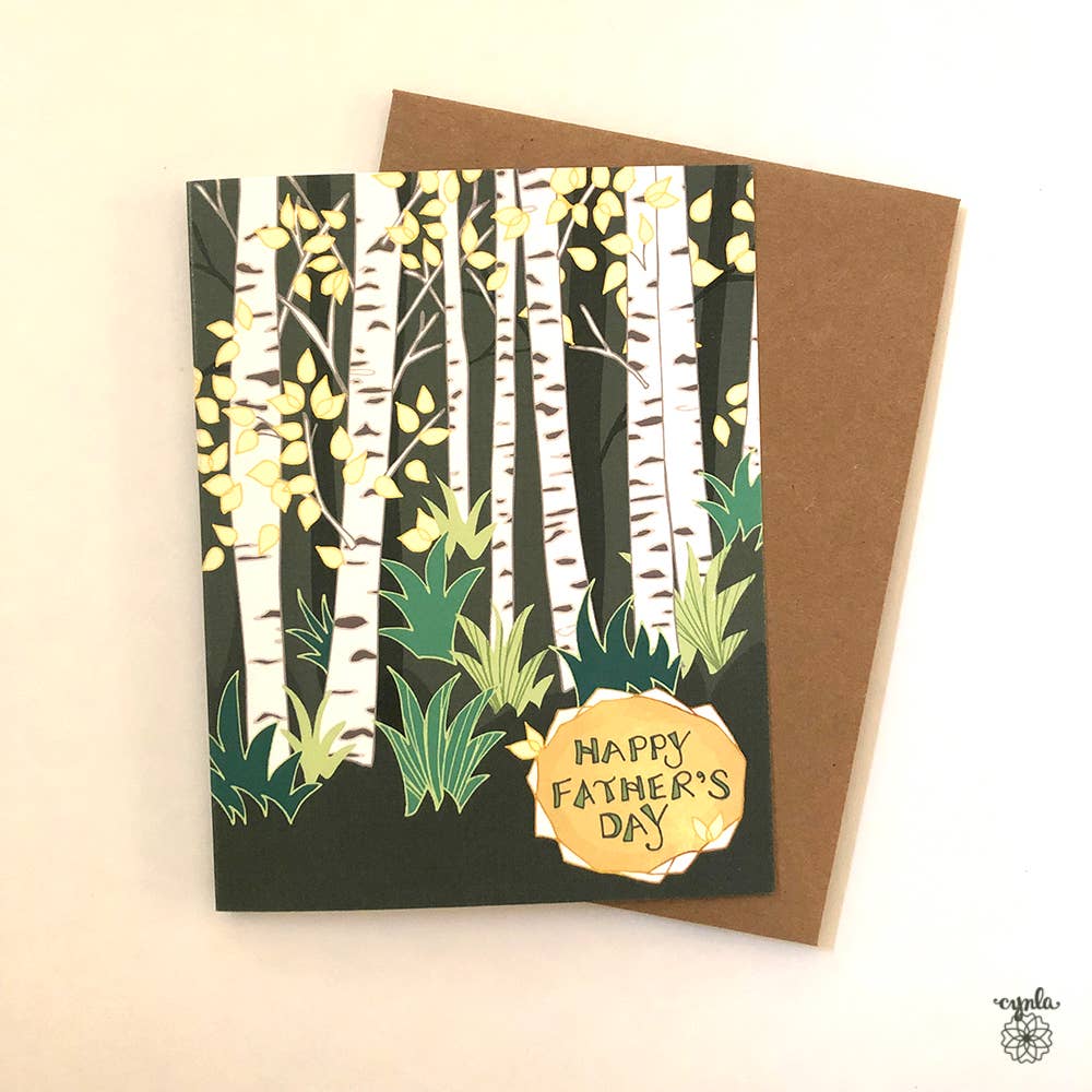 Cynla - Wholesale Father's Day Card - Birch Trees Greeting Card - Father's Day greeting card dad1