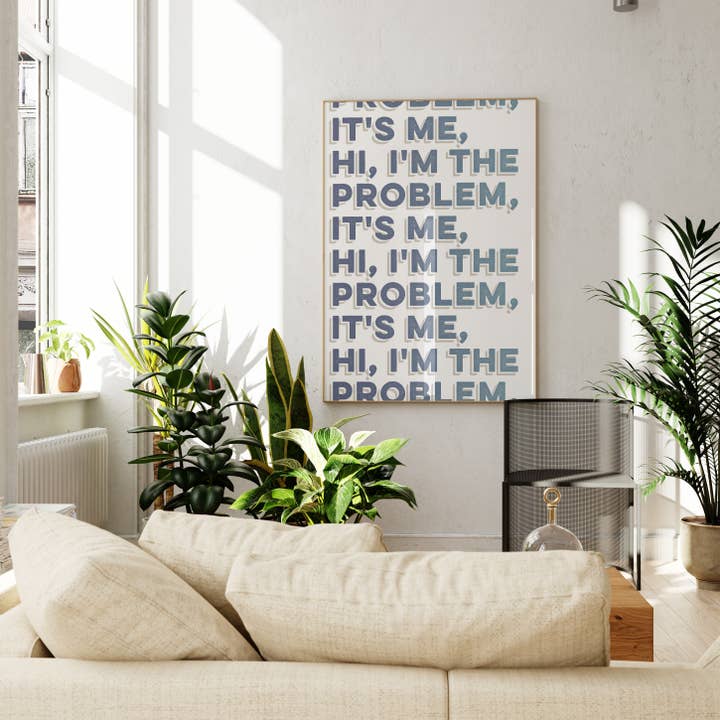 AballoneStudio – Engroshandel Plakat – Taylor Swift Lyrics Print - Anti Hero Det er mig Hej plakat