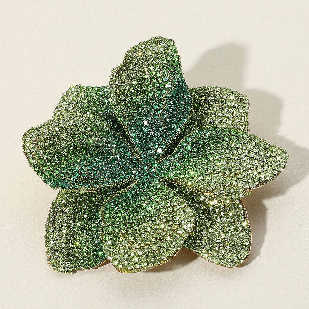 Sensibling Corp. – wholesale Brosch – Stenbelagd blommanål brosch / Alligatorsnapp hårklämma7