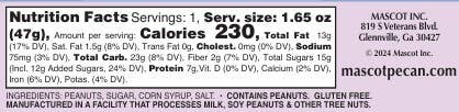 Mascot Pecan - Wholesale Snack Bar - NEW Packaging!  Peanut Crunch Bar1