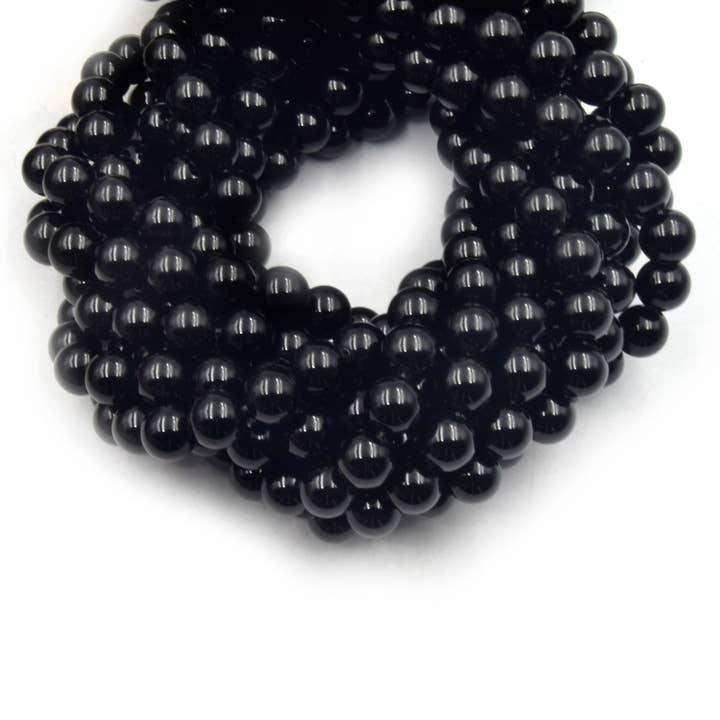 Only Beads - Wholesale Beads - Black Onyx Beads | 6mm 8mm 10mm Round Gemstone Bead