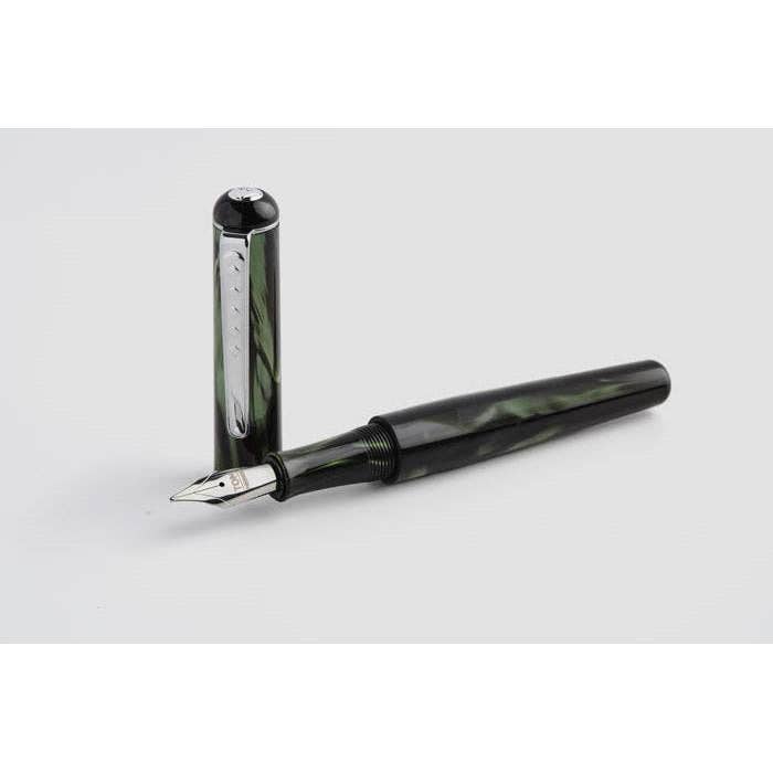 Tom Hessin Charles Highland Green Iridium Nib Broad for wholesale by Manuscript