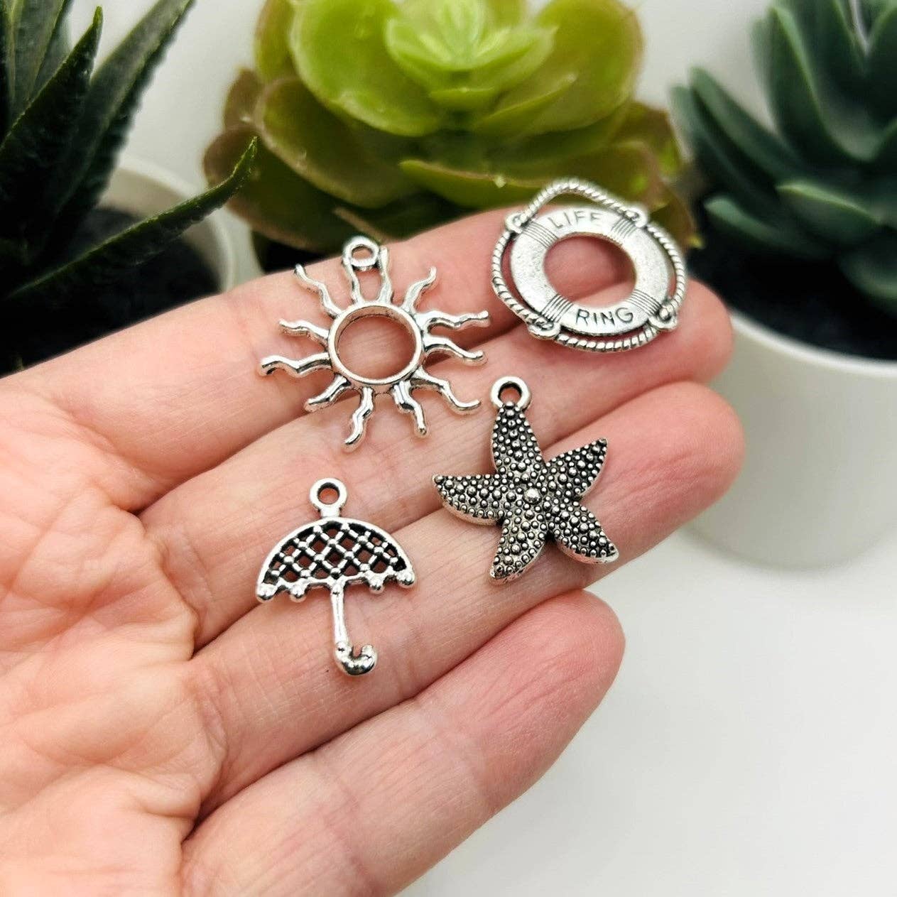 Guerrilla Charm - Wholesale Individual Charm/Pendant - Antique Silver Ocean Theme Charms, 12 Styles3