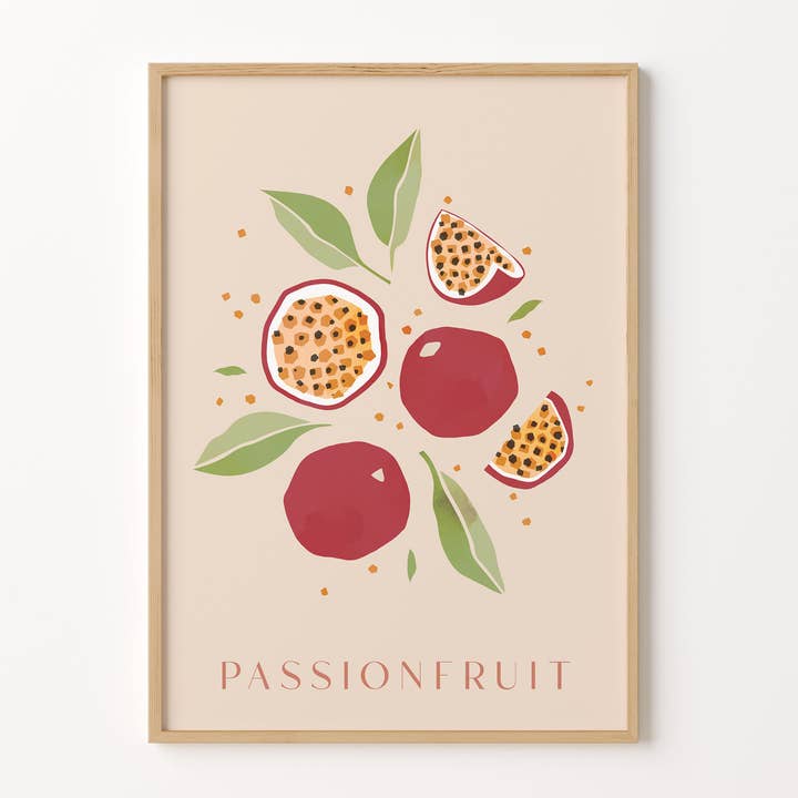 Stampa artistica con frutto della passione per la vendita all'ingrosso da parte di Peach and Home