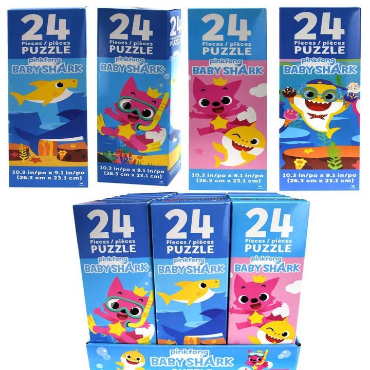 Party Expo, LLC - Vendita all'ingrosso Puzzle - Bambini - Baby Shark - Tower Box (24 pezzi)