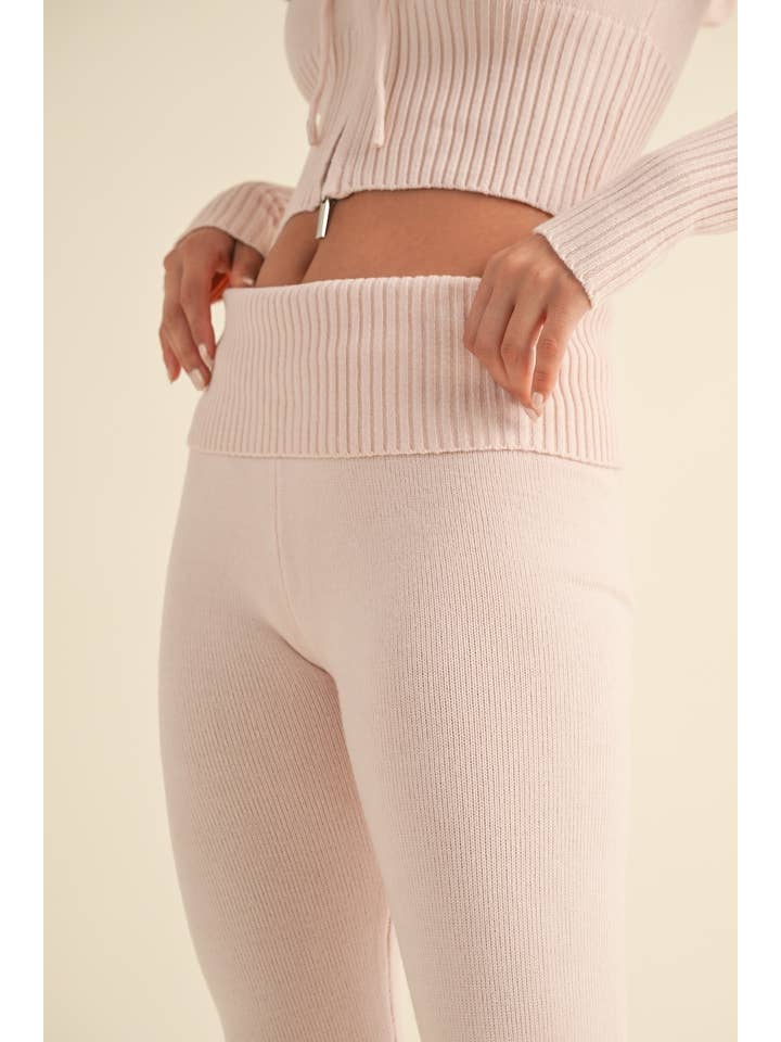 KIMBERLY C - Wholesale Pants - Women's - Foldover Flare Knit Sweater Pants13