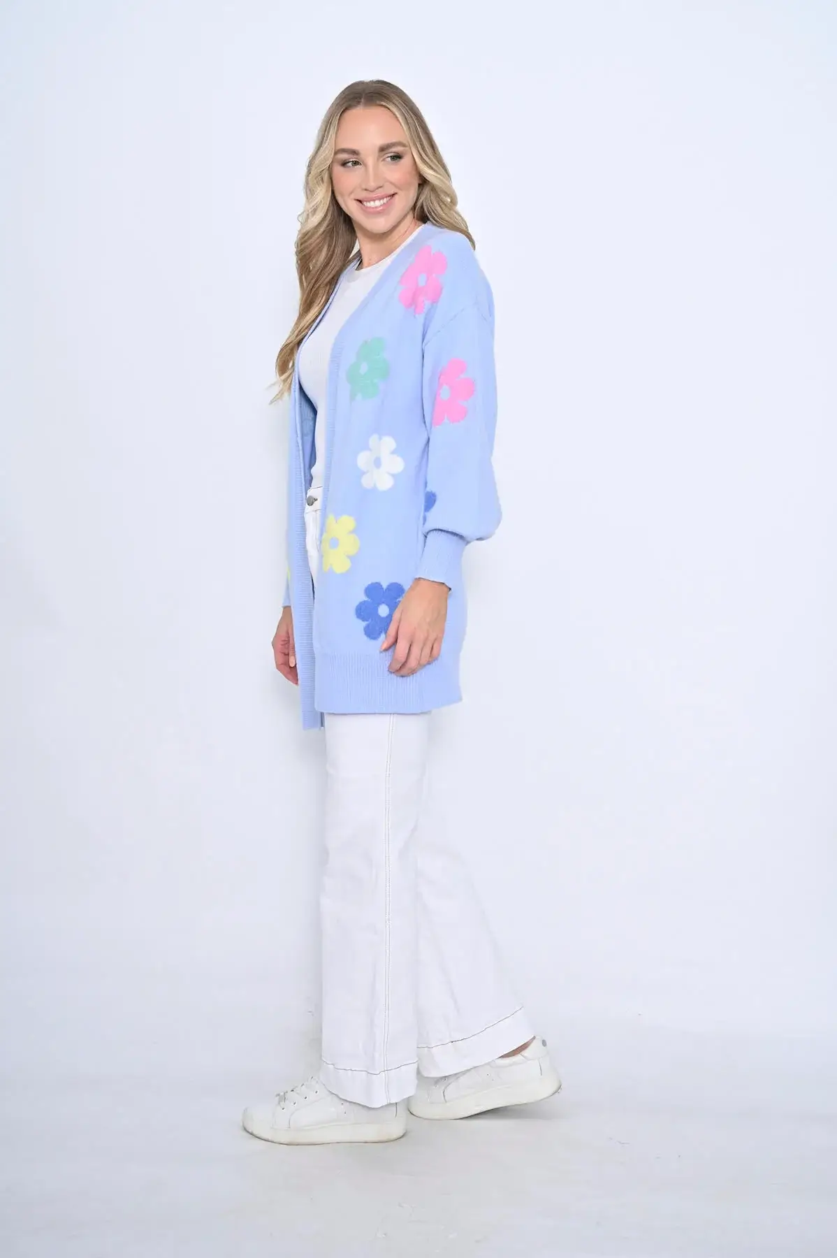 Stellino - Venta al por mayor Cárdigan - Mujer - Cardi de punto Daisy Love | Azul3